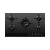 Fisher & Paykel 90cm Black Glass Gas Hob Model CG905DNGGB4