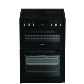 Hotpoint HDE6VDCASB1 50cm Double Oven Cooker Black