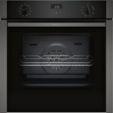 Neff B3ACE4HG0B 59.4cm Built In Electric Single Oven - Black with Graphite Trim