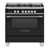 Fisher & Paykel 90cm Dual Fuel Cooker in Black Finish