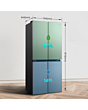 Fridgemaster MQ79395ES 79.4cm No Frost Fridge Freezer