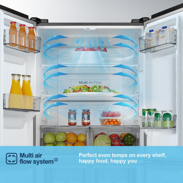 Fridgemaster MQ79395ES 79.4cm No Frost Fridge Freezer