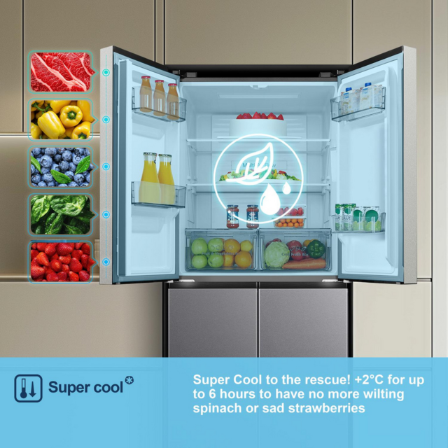 Fridgemaster MQ79395ES 79.4cm No Frost Fridge Freezer