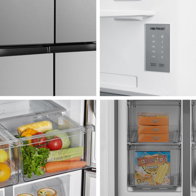 Fridgemaster MQ79395ES 79.4cm No Frost Fridge Freezer