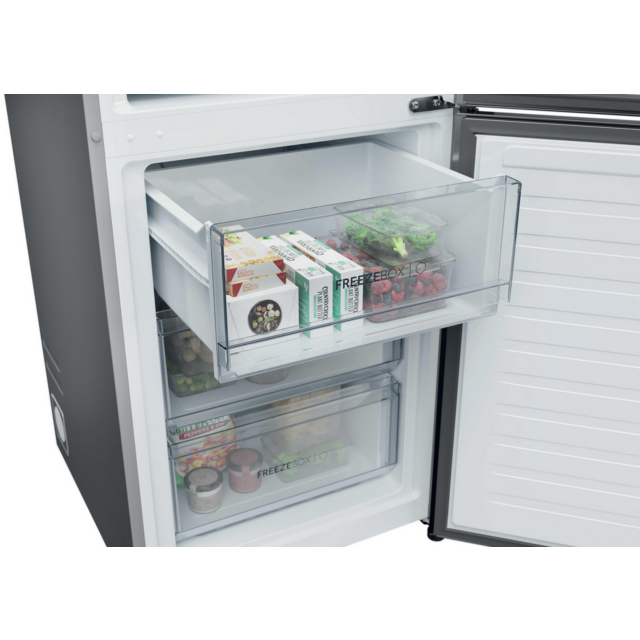Haier HDPR3618DNPK 355L No Frost Fridge Freezer Stainless