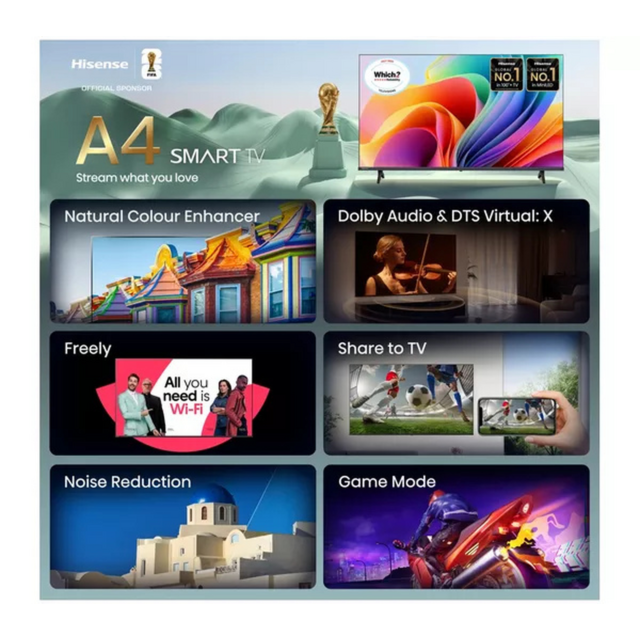 Hisense 40A4STUK 40inch Full HD LED Smart TV Black