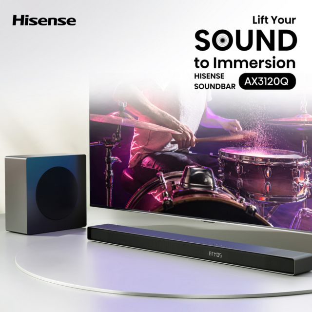 Hisense AX3120Q 3.1.2ch Wireless Sound Bar Dolby Atmos