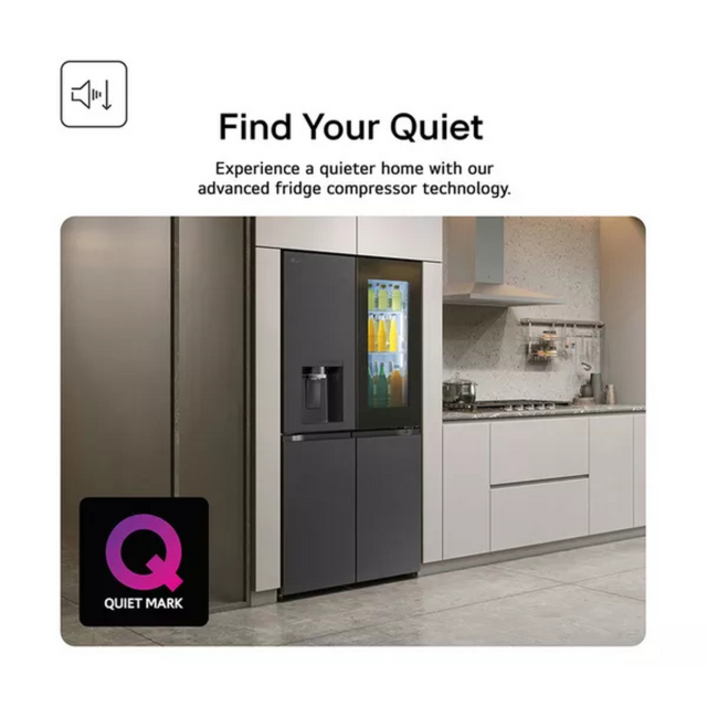 LG GSXE80EVBE InstaView American Fridge Freezer Black