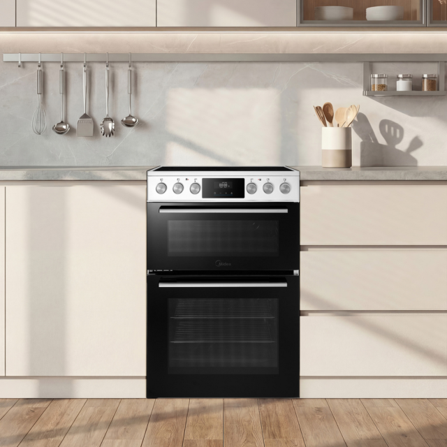 Midea MFO24EME4R118-WH 60cm Double Oven Cooker White
