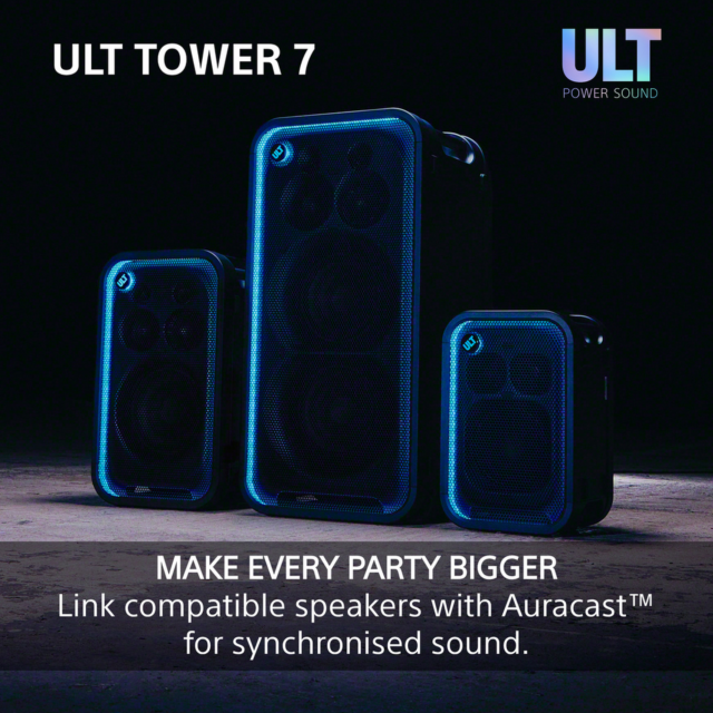 Sony SRSULT700.CEL Wireless ULT Tower Party Speaker Black