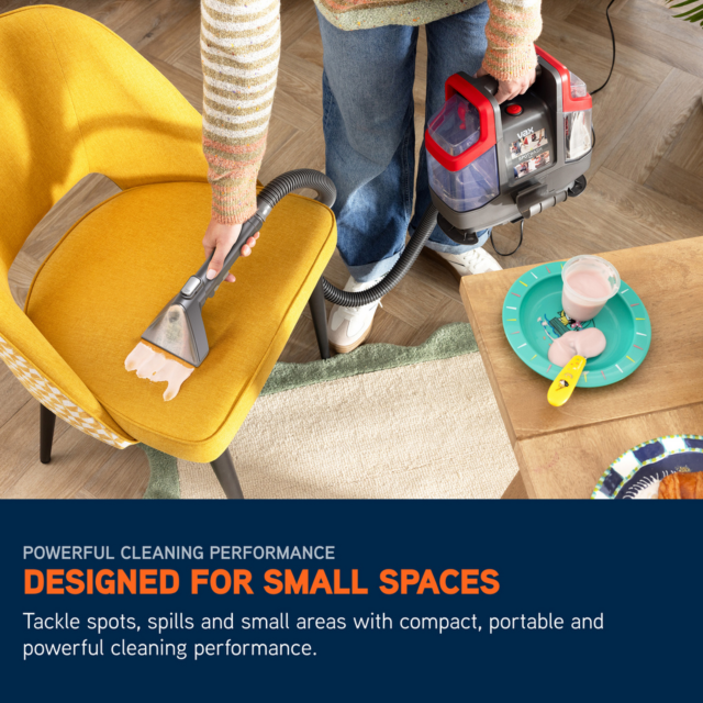 VAX CDSW-MCXS SpotWash Mini Grey Red Compact Cleaner