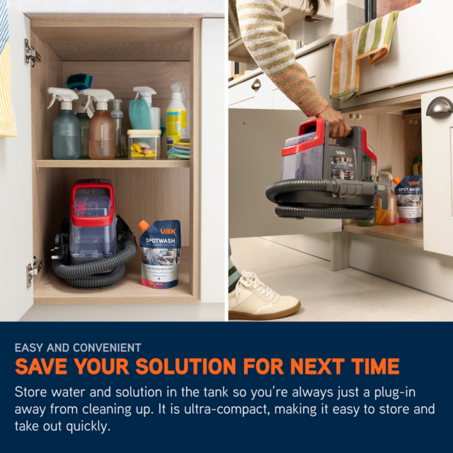 VAX CDSW-MCXS SpotWash Mini Grey Red Compact Cleaner
